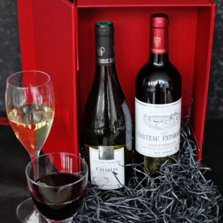 2 bottle gift pack of Chateau de Pitray Red & Premiere Cru Montagny Chardonnay
