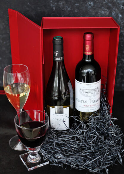 2 bottle gift pack of Chateau de Pitray Red & Premiere Cru Montagny Chardonnay