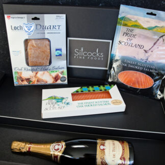 Salmon Medley & Champagne Boxed Gift