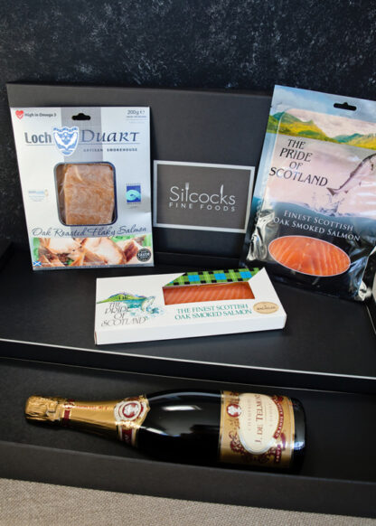 Salmon Medley & Champagne Boxed Gift